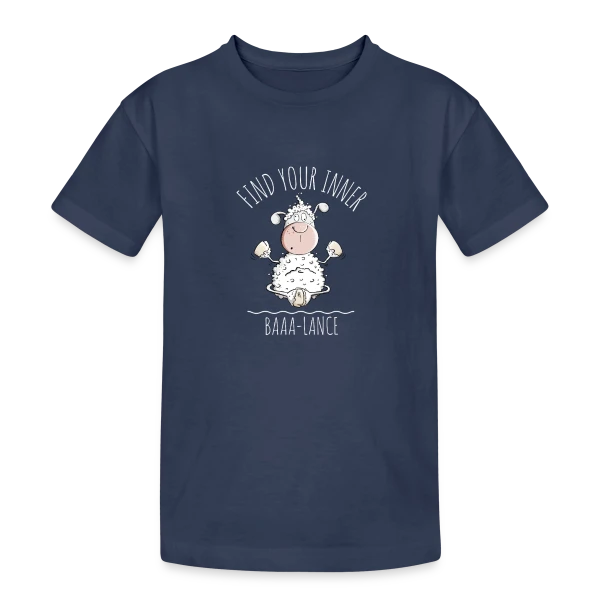 Mouton Yoga 'Baaa-Lance' - L'Équilibre Zen sur T-shirt coton épais ado