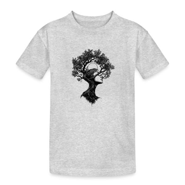 Arbre Femme Bohème Mystique sur T-shirt coton épais ado