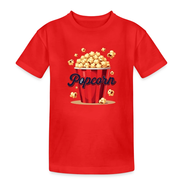 Design Popcorn Festif - Costume Carnaval sur T-shirt coton épais ado
