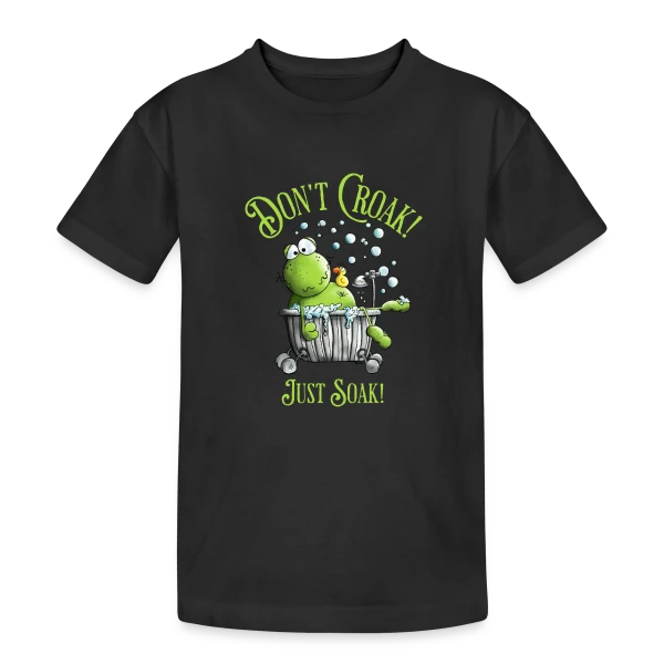 Grenouille Détente & Bain sur T-shirt coton épais ado
