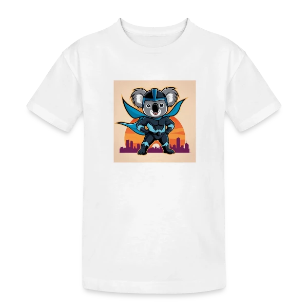 Super Koala Héroïque sur T-shirt coton épais ado