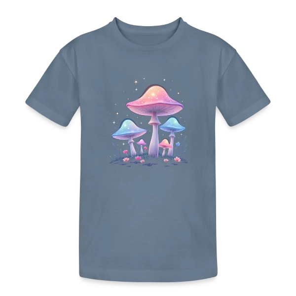 Champignons Magiques - Art Mystique de la Forêt sur T-shirt coton épais ado