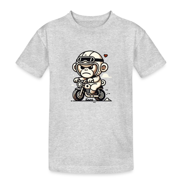 Singe Motard Aventure sur T-shirt coton épais ado