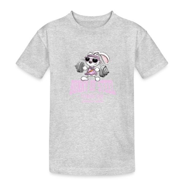 Lapin Fitness - Entraînement 'Powered by Carrots' sur T-shirt coton épais ado