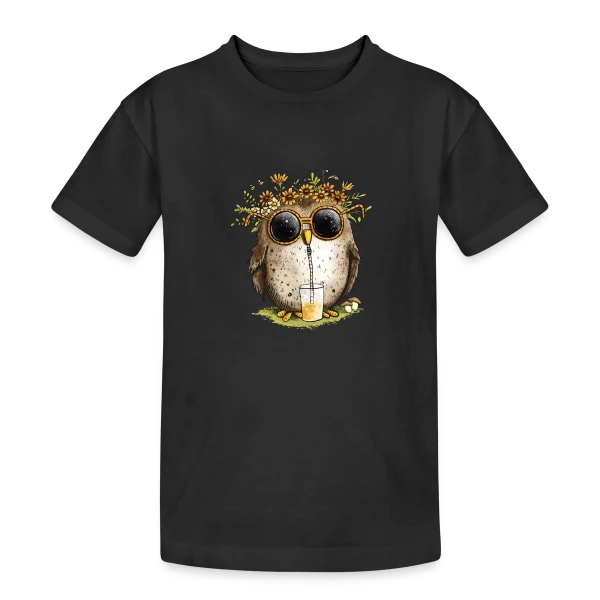 Chouette Cool et Limonade sur T-shirt coton épais ado