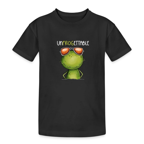 Grenouille Cool et Inoubliable sur T-shirt coton épais ado
