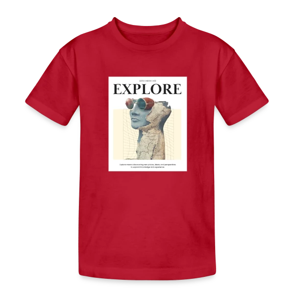 Exploration Artistique Vintage sur T-shirt coton épais ado