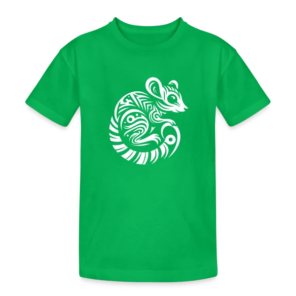 Lémurien Tribal : Esprit de Madagascar sur T-shirt coton épais ado