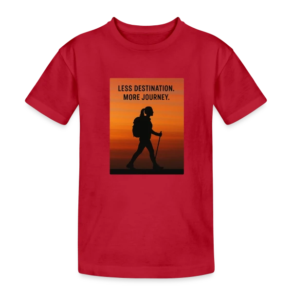 Randonneuse Aventure Voyage sur T-shirt coton épais ado