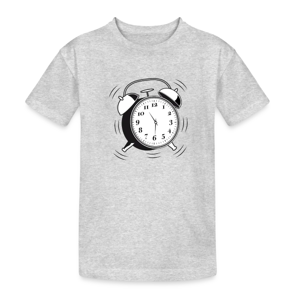 Réveil Rétro 6h - L'Heure du Style Vintage sur T-shirt coton épais ado
