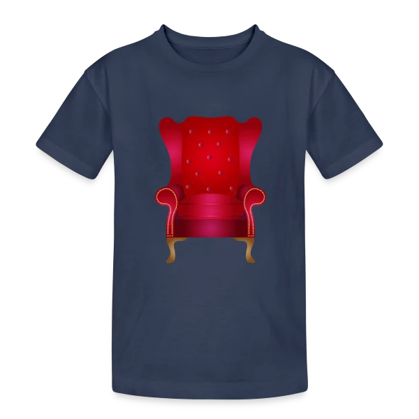 Fauteuil Vintage Rouge: Élégance Chaleureuse sur T-shirt coton épais ado