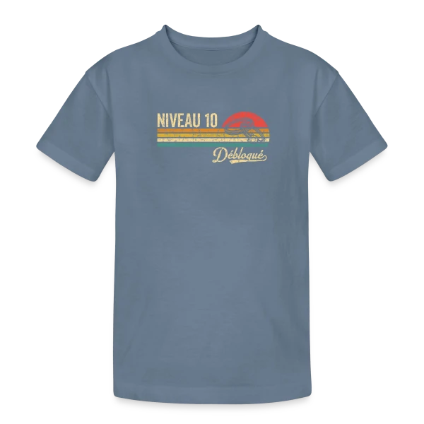 Niveau 10 Mariage Vintage sur T-shirt coton épais ado