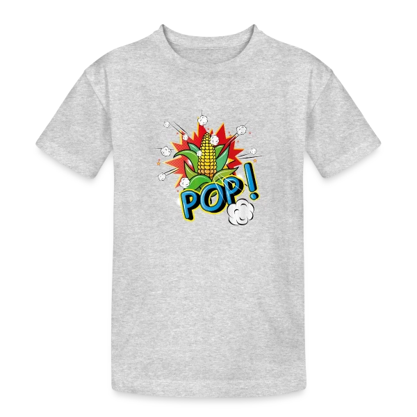 Maïs Pop Art Pétillant & Popcorn Volant sur T-shirt coton épais ado