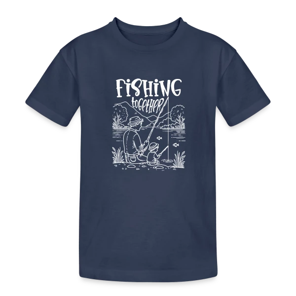 Pêche Père Fils : Amour & Passion Partagée sur T-shirt coton épais ado