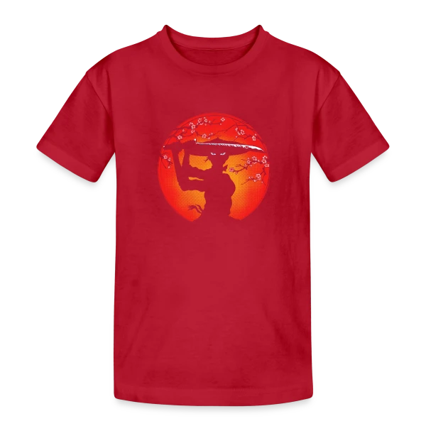 Kunoichi Esprit Bushido sur T-shirt coton épais ado
