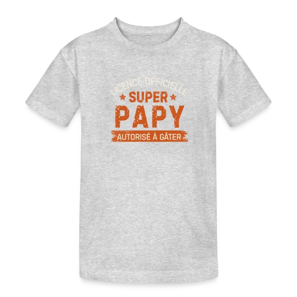 'Licence Papy Officielle' – Humour Grand-Père sur T-shirt coton épais ado