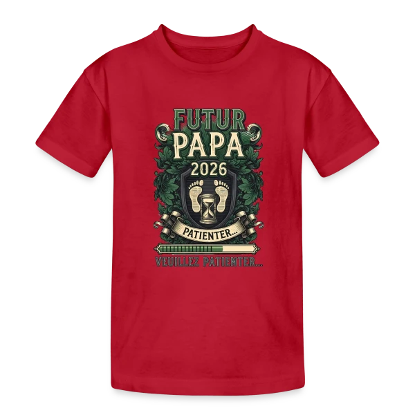 Gravure Héraldique Premium sur T-shirt coton épais ado