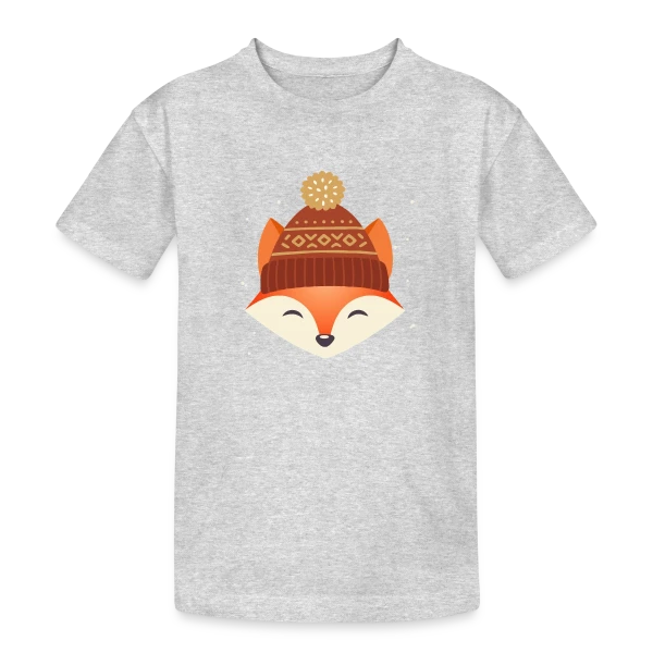 Renard Urbain au Bonnet Stylé sur T-shirt coton épais ado