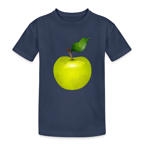 Pomme Verte Éclatante sur T-shirt coton épais ado