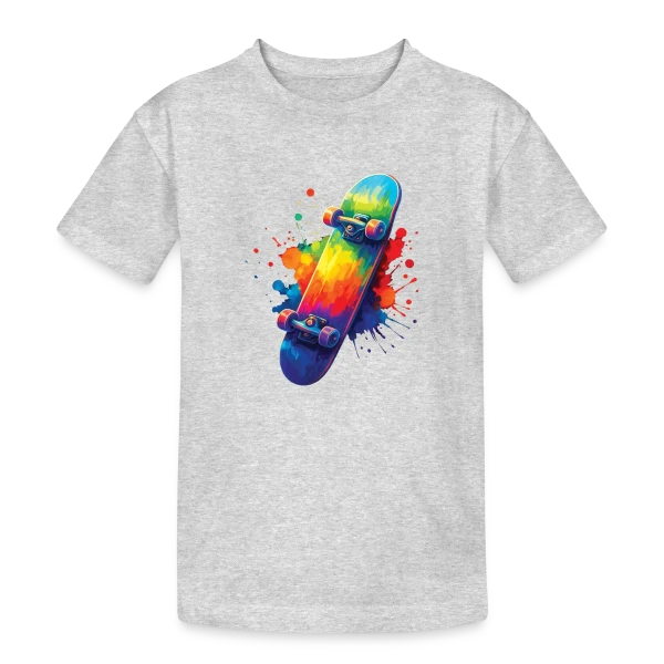 Maître du Skate sur T-shirt coton épais ado