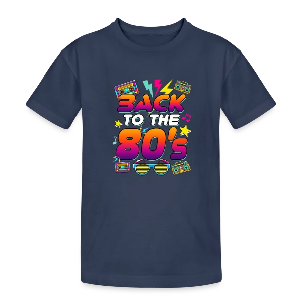 Retour aux Années 80 Flashy sur T-shirt coton épais ado