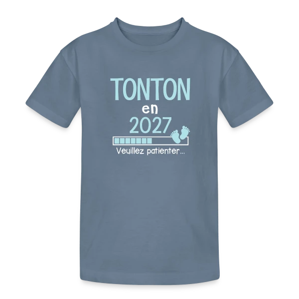 Super Tonton de l'Année - Cadeau Personnalisé sur T-shirt coton épais ado