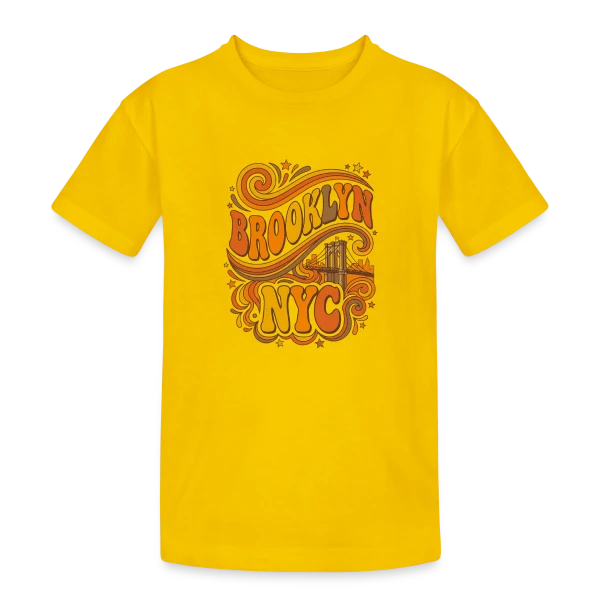 Brooklyn Style NYC sur T-shirt coton épais ado