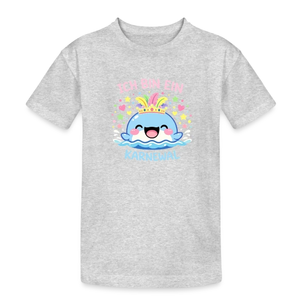 Baleine Reine du Carnaval sur T-shirt coton épais ado