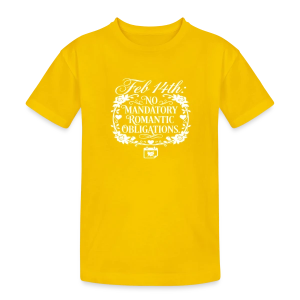 Douce Romance sur T-shirt coton épais ado