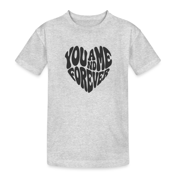 Cœur Amour Infini sur T-shirt coton épais ado