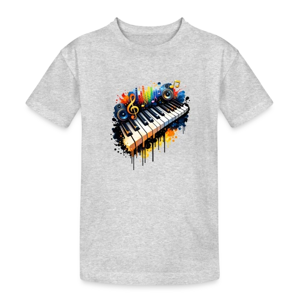 Piano Graffiti Urbain sur T-shirt coton épais ado
