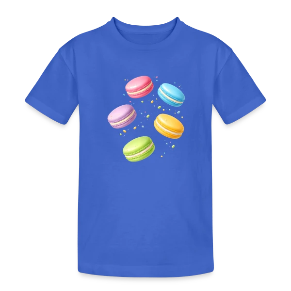 Macarons Colorés - Douceur Gourmande sur T-shirt coton épais ado