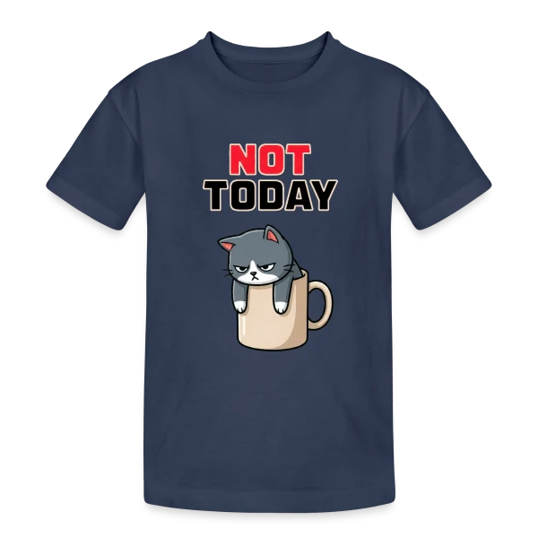 Aujourd'hui, Non. sur T-shirt coton épais ado