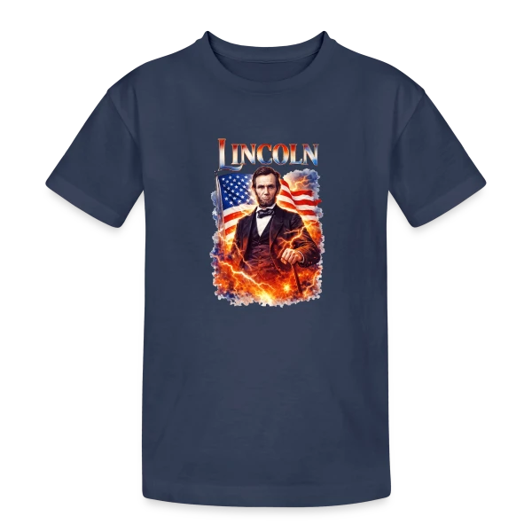 Abraham Lincoln Légendaire sur T-shirt coton épais ado