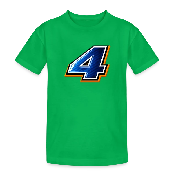 Maillot de Sport Numéro 4 sur T-shirt coton épais ado