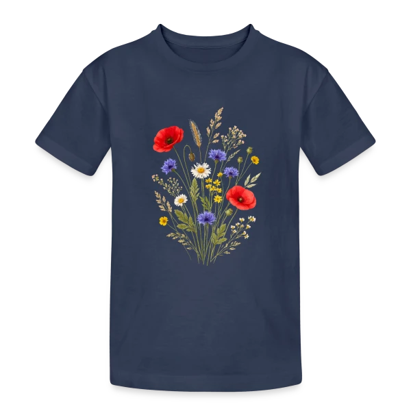 Fleurs Sauvages - Esprit Bohème Nature sur T-shirt coton épais ado