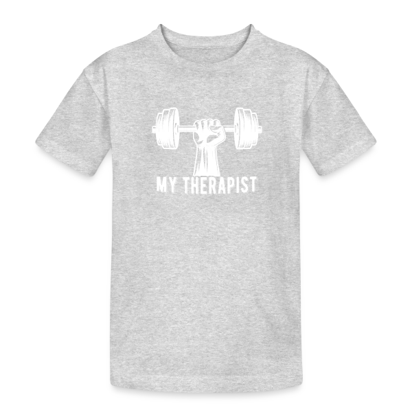 Ma Thérapeute : La Barre (de Musculation) ! Humour Sportif sur T-shirt coton épais ado