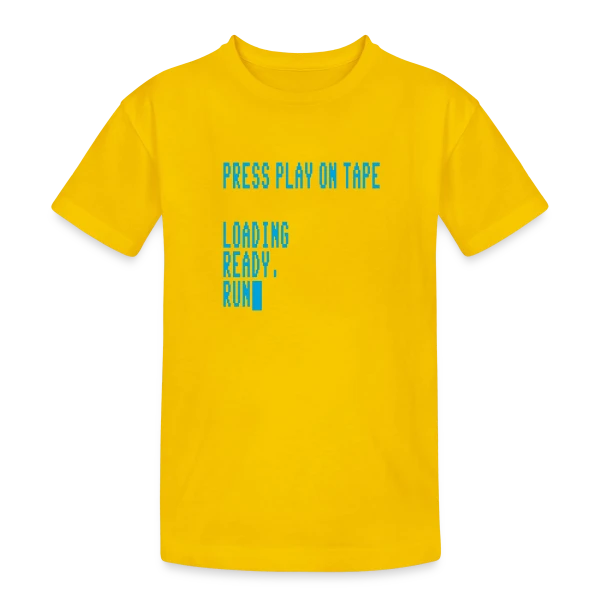 Press Play on Tape - Ordinateur Rétro C64 sur T-shirt coton épais ado