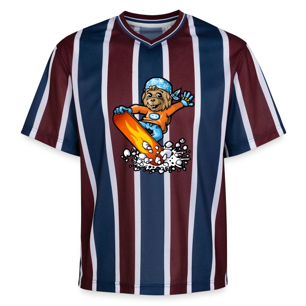 Marmotte Snowboard Fun sur T-shirt de foot unisexe en mesh