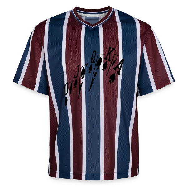 Poker Royale Flush sur T-shirt de foot unisexe en mesh