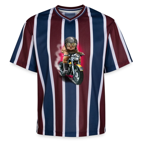 Chat Motard : L'Esprit Libre sur T-shirt de foot unisexe en mesh
