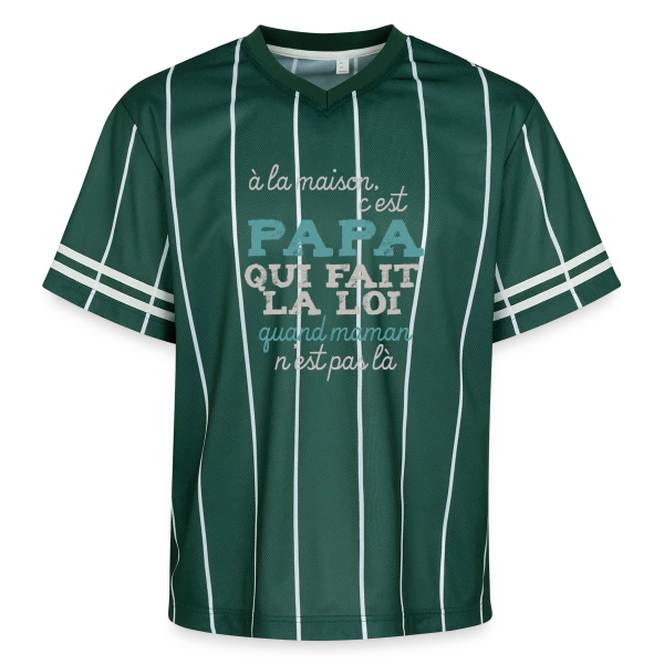 Papa fait la loi sur T-shirt de foot unisexe en mesh