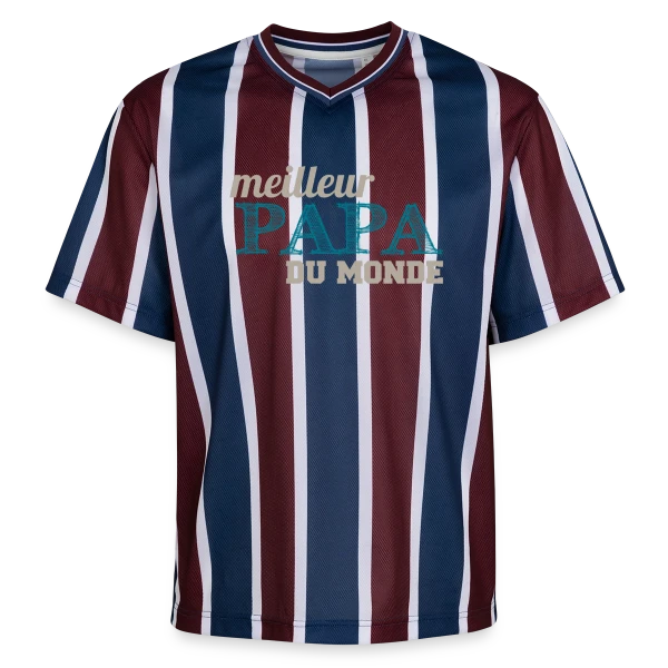 Le Meilleur Papa du Monde - Cadeau Fête des Pères Original sur T-shirt de foot unisexe en mesh