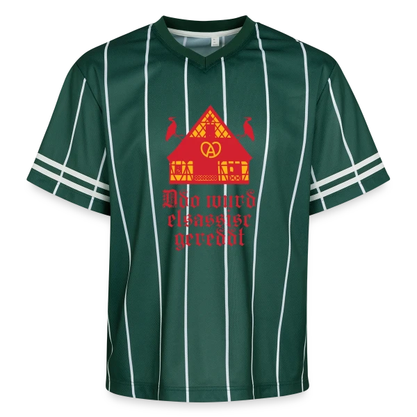 Ici On Parle Alsacien sur T-shirt de foot unisexe en mesh