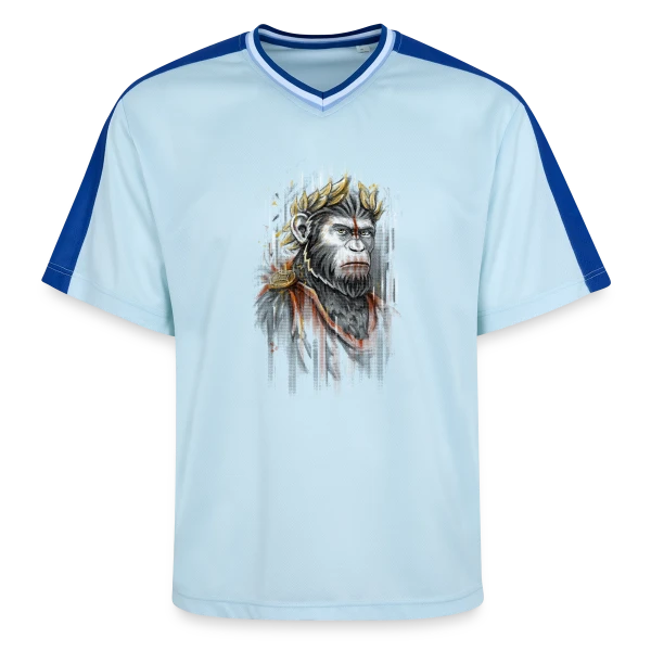 César l'Empereur Singe sur T-shirt de foot unisexe en mesh