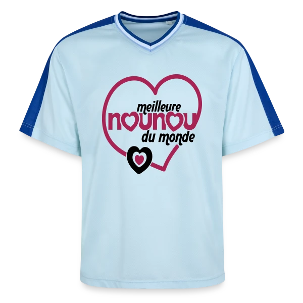 Meilleure Nounou du Monde sur T-shirt de foot unisexe en mesh