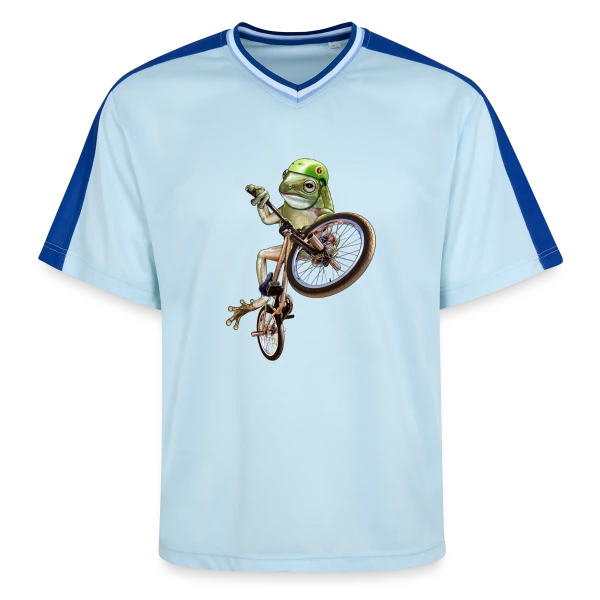 Grenouille BMX : Le Rider des Marais sur T-shirt de foot unisexe en mesh