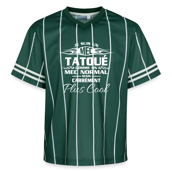 Tatouage Urbain Audacieux sur T-shirt de foot unisexe en mesh