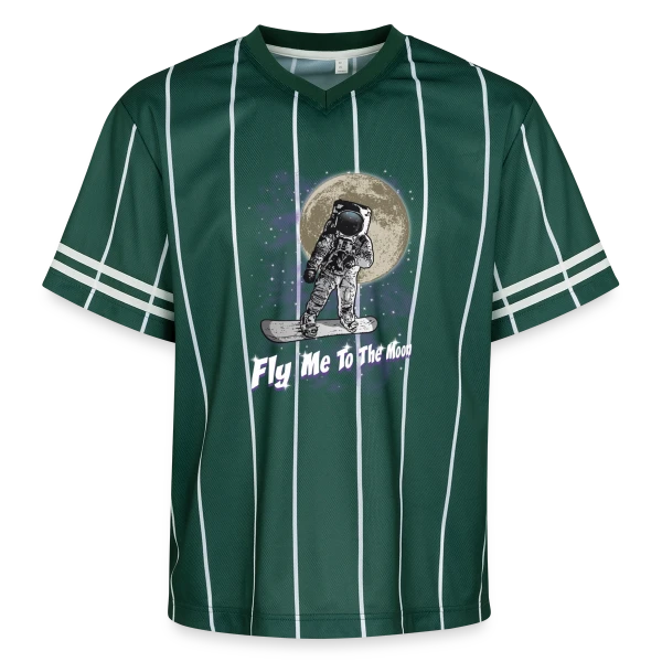 Snowboarder lunaire sur T-shirt de foot unisexe en mesh