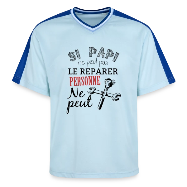 Papi Bricoleur - L'Expert des Réparations sur T-shirt de foot unisexe en mesh